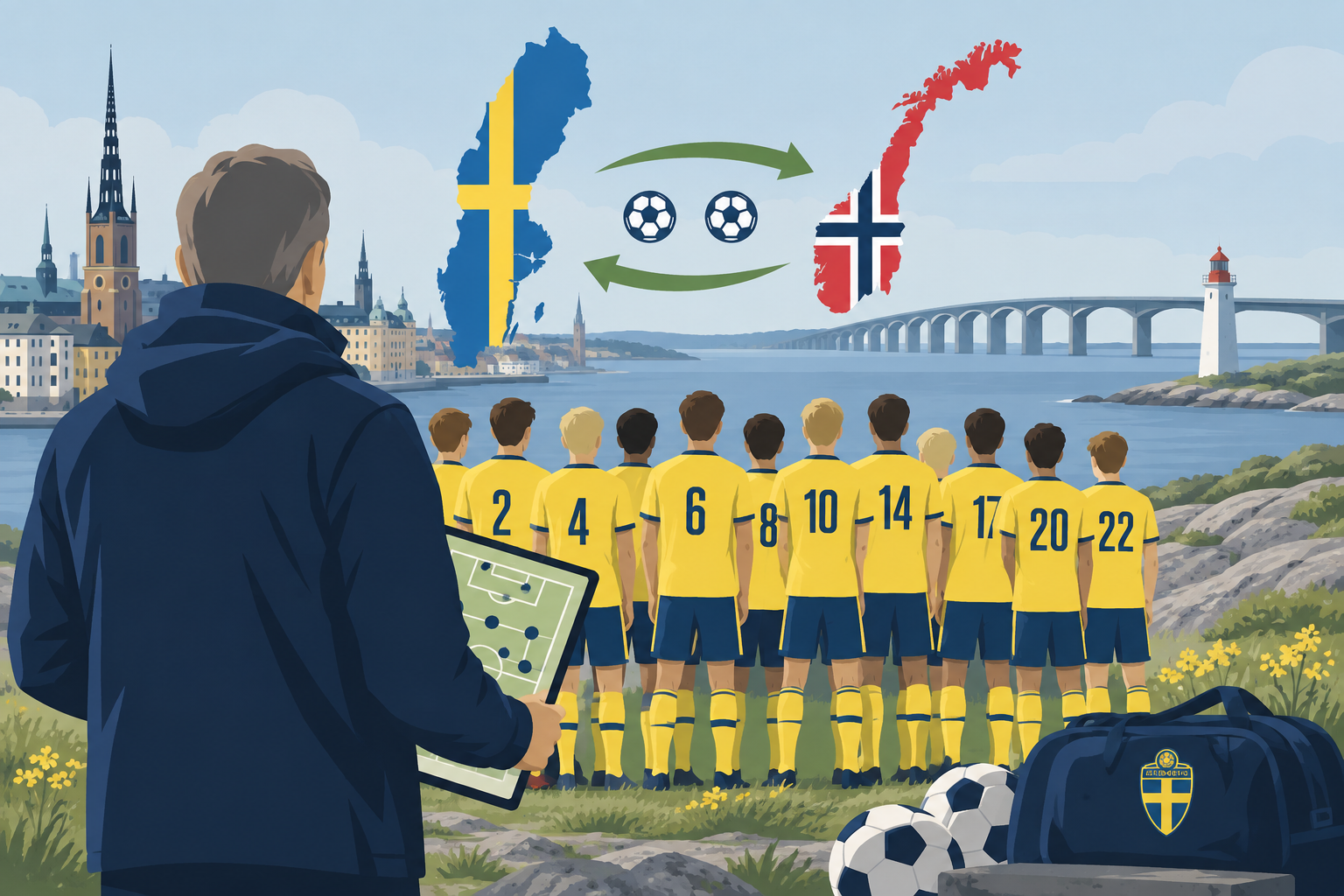 22 spelare uttagna till Sveriges dubbelmöte med Norge