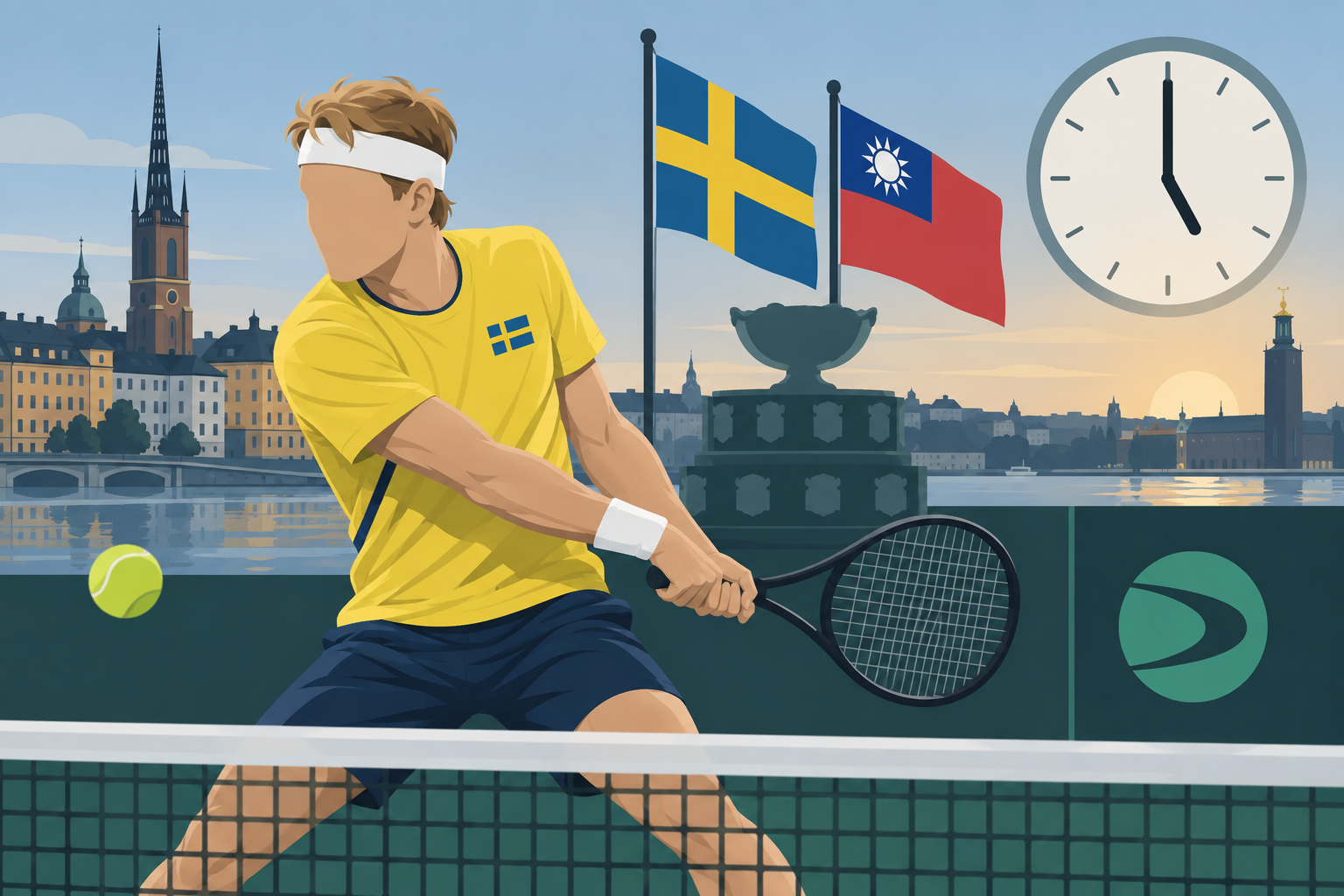 Dahlin debuterar i Davis Cup – tidig start för svenska tittare