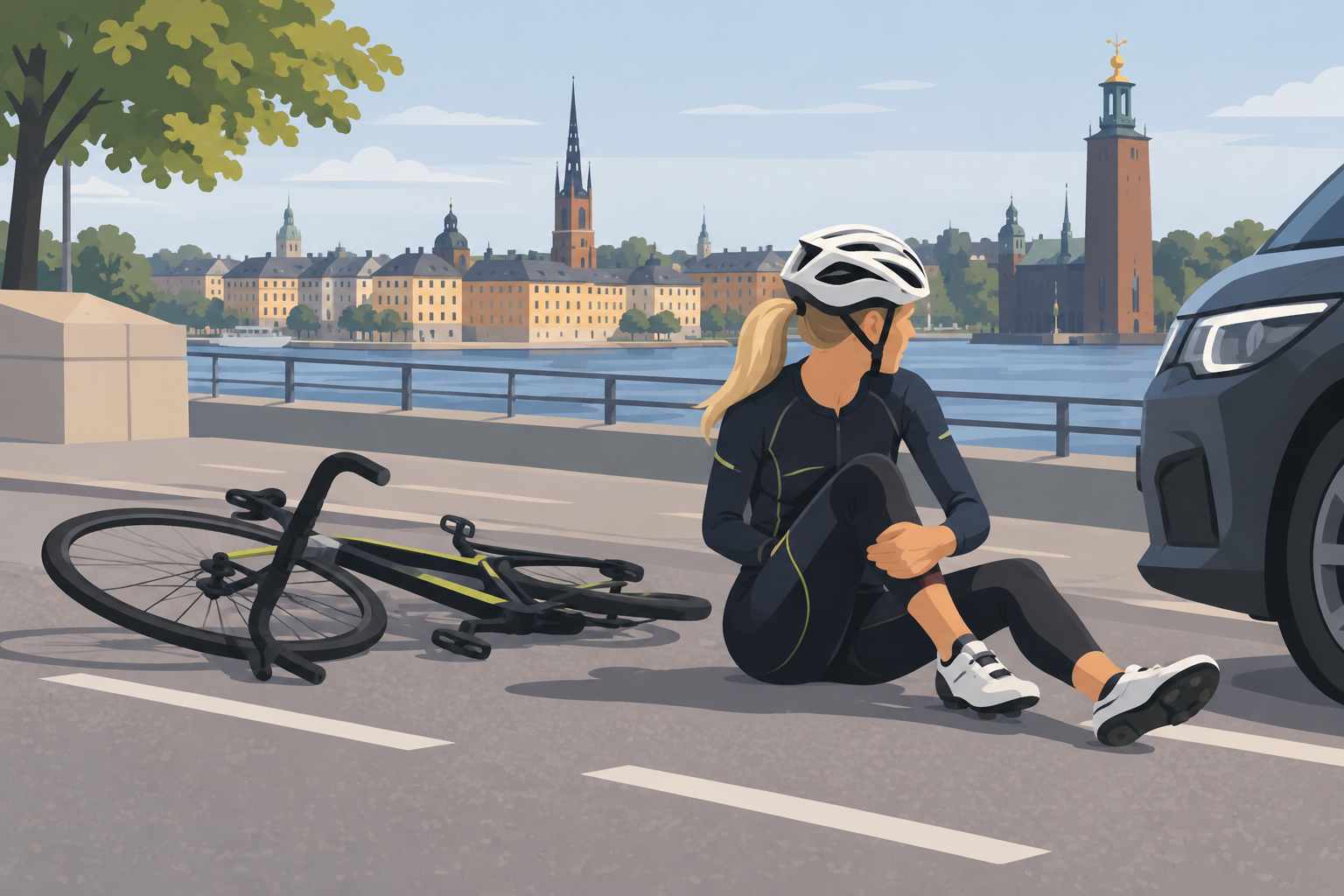 Julia Nielsen i trafikolycka under träningscykling