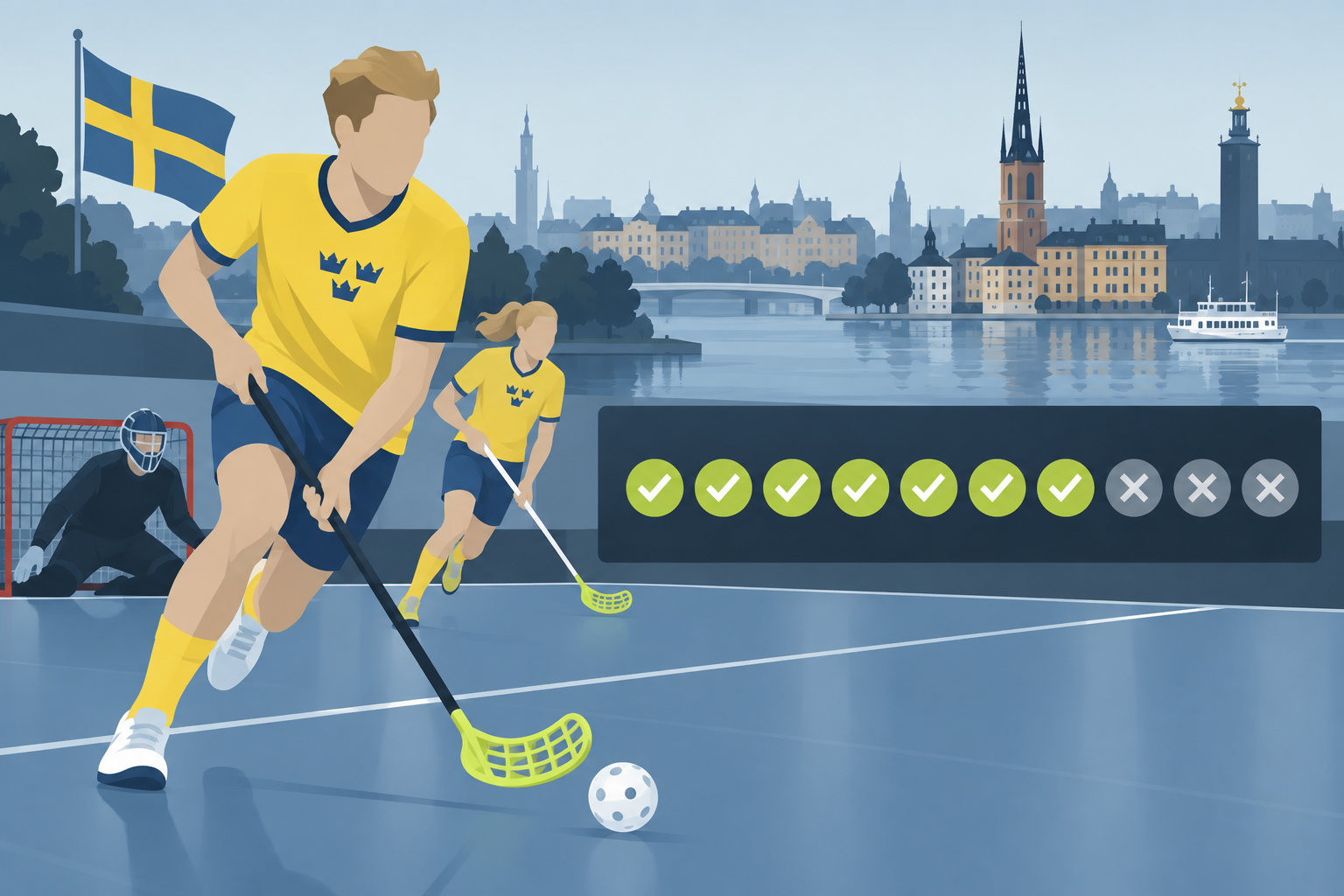 Sju segrar på tio matcher under innebandyns landslagshelg