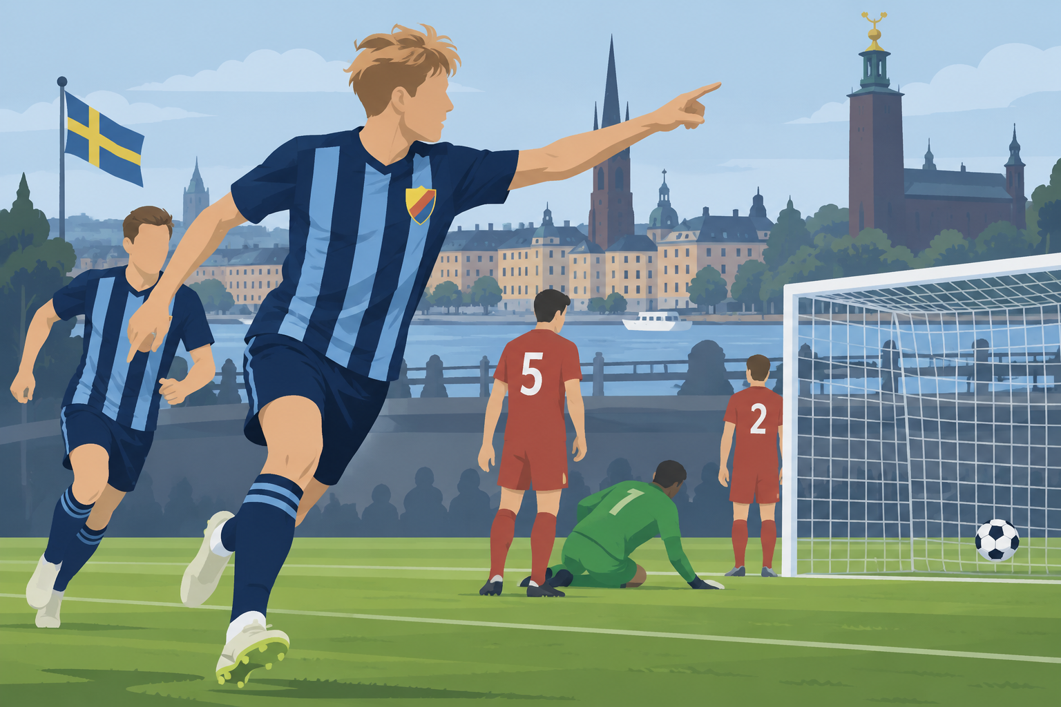 DIF-ytter bidrog med mål och assist när P16 vann med 6–0