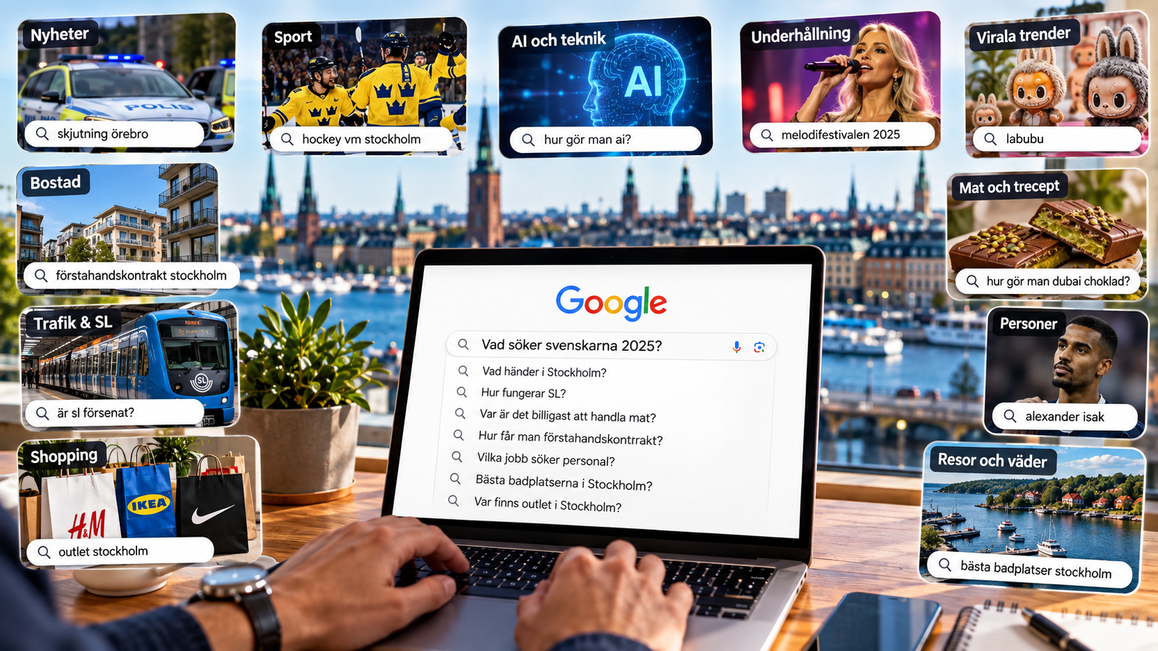 Vad sökte svenskarna mest efter på Google under 2025?